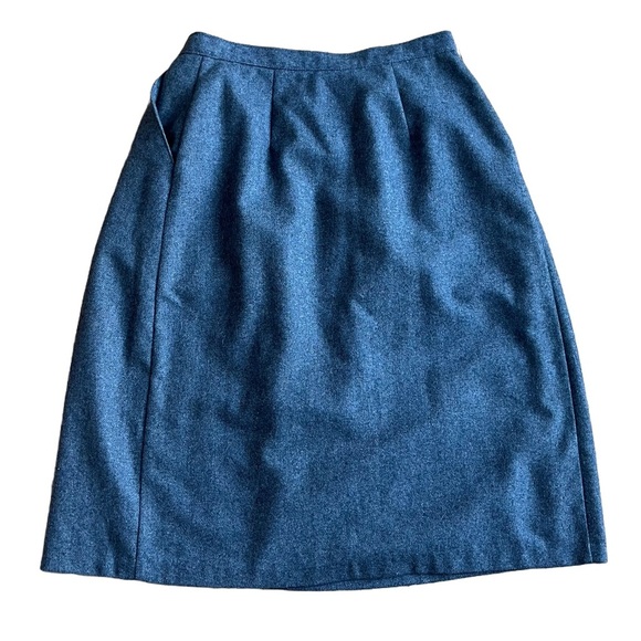 Vintage Tamco Montreal Wool Skirt High Waist Pleated A-Line Midi, 80s classic - Picture 5 of 8